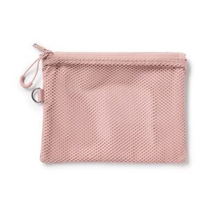 Muji Polyester Two Zipper Case_Medium_Pink_NWT